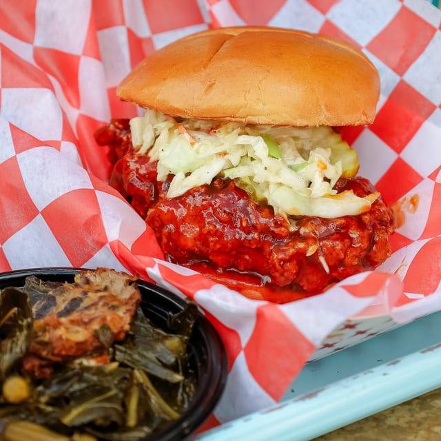 Korean BBQ Chicken Sandwich Combo.